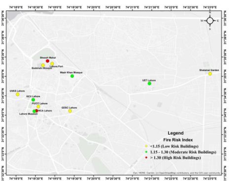 Mapping of FRI values and Classification of Heritage Structures