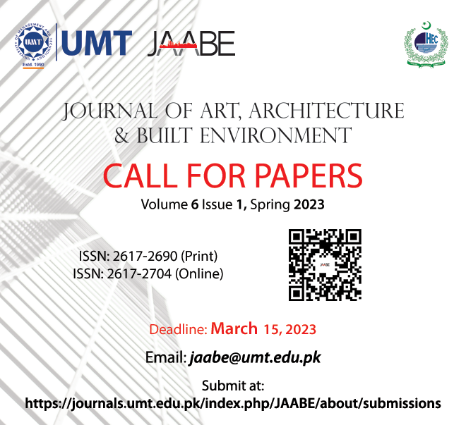 Announcements | Journal of Art, Architecture and Built Environment