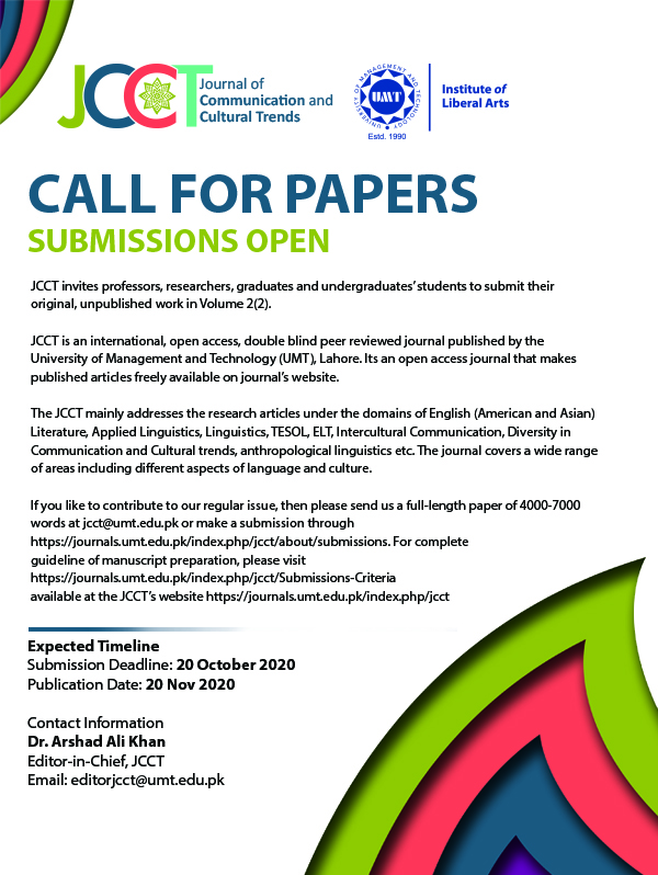 Call For Papers Journal of Communication and Cultural Trends
